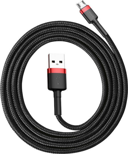 Baseus Cafule Braided USB 2.0 to micro USB Cable Μαύρο 1m (CAMKLF-B91)