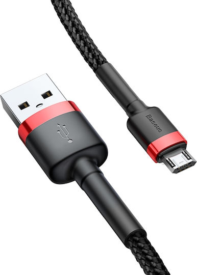Baseus Cafule Braided USB 2.0 to micro USB Cable Μαύρο 1m (CAMKLF-B91)