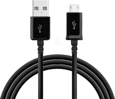 Regular USB 2.0 to micro USB Cable Μαύρο 1m