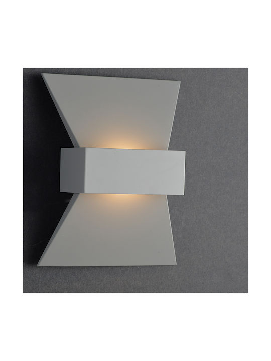 Aca Modern Wandleuchte mit Integriertem LED und Warmweißes Licht Weiß Breite 16cm