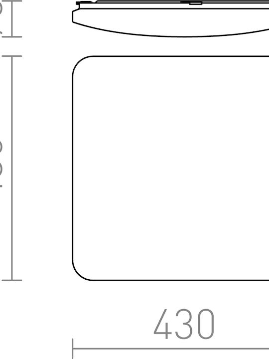 Rendl Light Studio Sempre SQ 43 Sensor Τετράγωνο Εξωτερικό LED Panel 36W με Θερμό Λευκό Φως 3000K
