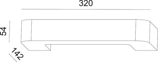 Aca Modern Lamp Wall with Socket R7S White 32x14.2x5.4cm