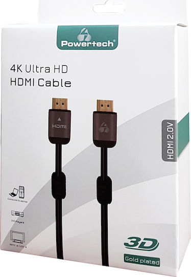 Powertech HDMI 2.0 Cable HDMI male - HDMI male 5m Black