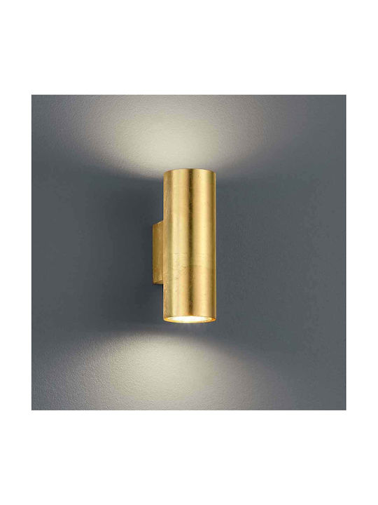 Trio Lighting Cleo Modern Wandleuchte mit Fassung GU10 Gold Breite 10cm