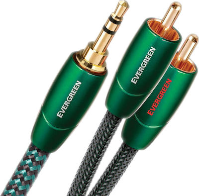 Audioquest Καλώδιο 3.5mm male - RCA male Πράσινο 0.6m (Evergreen)