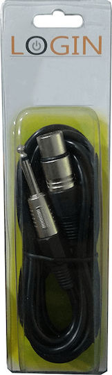 Tele XLR female to 6.3mm male 3m Cable (CR-672/3M)