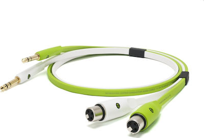 Oyaide d+ XFT class B XLR female to 6.3mm male 2m Cable Green