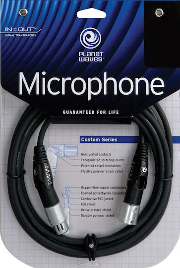 Planet Waves PW-MS-10 Cable XLR male - XLR female Μαύρο 3m PW-MS-10