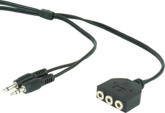 Cablexpert Καλώδιο Ήχου 3.5mm male - 3.5mm male Μαύρο 1m CC-MIC-1