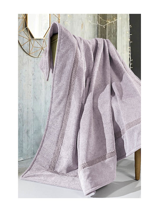 Guy Laroche Rubicon Three-Seater Sofa Throw Suede 170x300cm Amethyst