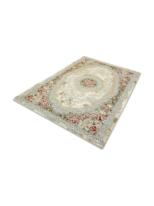 Tzikas Carpets 30781-056 Teppich Rechteckig Synthetisch,Polyester/Cotton/Leather Pink