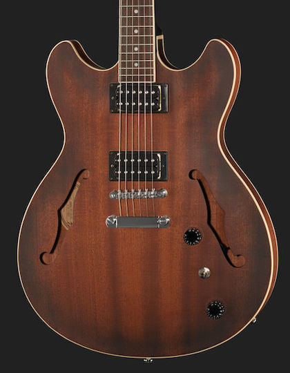 Ibanez AS53 Electric Guitar ES with HH Pickup Configuration Tobacco Flat