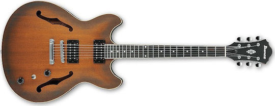 Ibanez AS53 Electric Guitar ES with HH Pickup Configuration Tobacco Flat