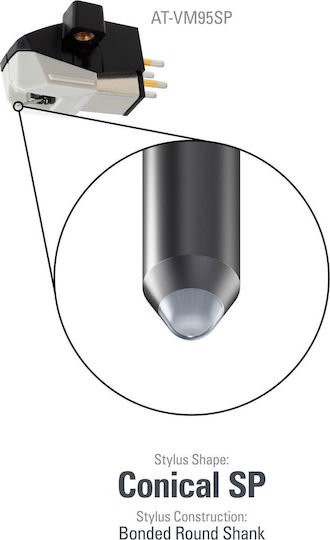 Audio Technica Plattenspielernadel AT-VM95SP Beweglicher Magnet in Weiß Farbe