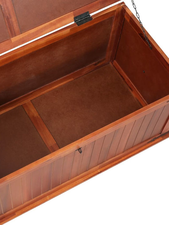 vidaXL Wooden Decorative Trunk Brown 79x34x32cm