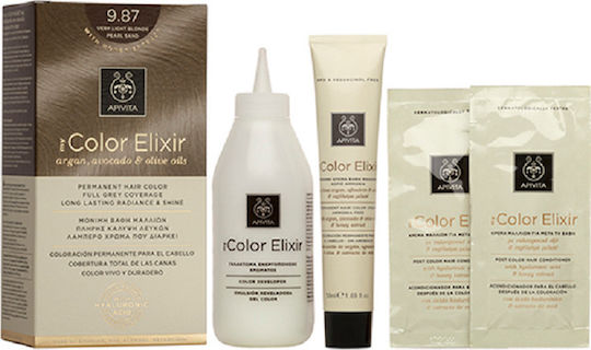 Apivita My Color Elixir Βαφή Μαλλιών Χωρίς Αμμωνία 7.44 Ξανθό Έντονο Χάλκινο 50ml