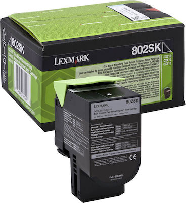 Lexmark 802SK Toner Laser Printer Black Return Program 2500 Pages (80C2SK0)