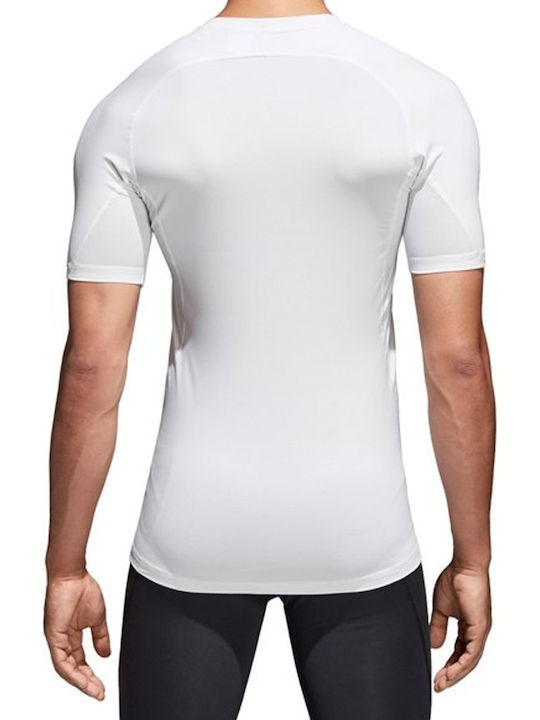 adidas Alphaskin Sport Herren Thermo Kurzarmshirt Kompression Weiß