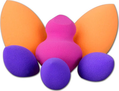 Real Techniques Synthetic Make Up Sponge Set for Foundation 6 Miracle Sponges 6pcs