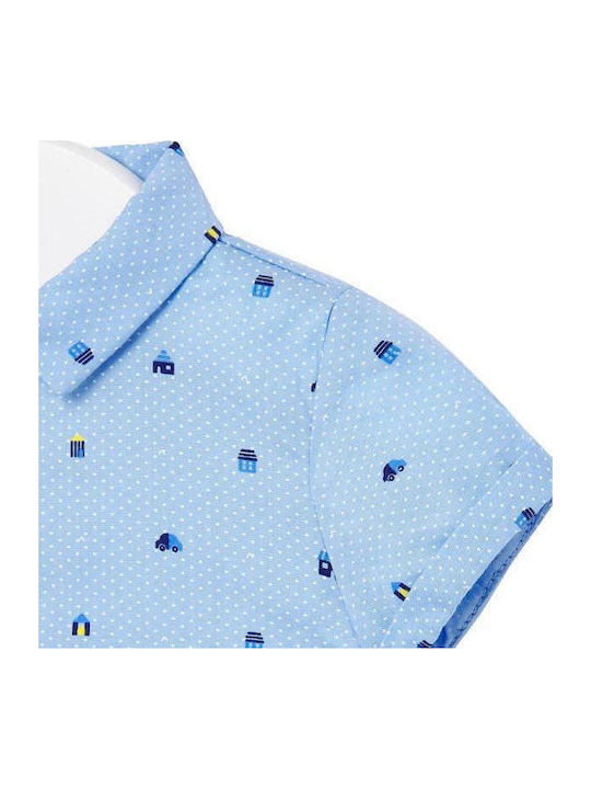 Kids Shirt Short Sleeve Light Blue