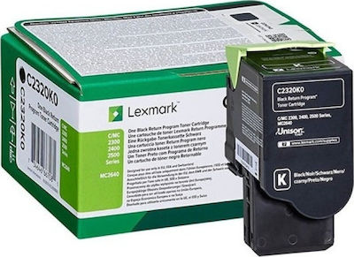 Lexmark C2320K0 Toner Kit tambur imprimantă laser Negru Program de returnare 1000 Pagini printate