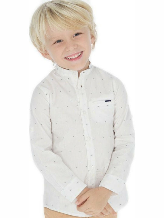 Mayoral Kids Polka Dot Shirt White