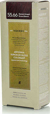 Korres Abyssinia Superior Gloss Colorant Haarfarbe kein Ammoniak 55.66 Chestnut Light Bright Red 50ml