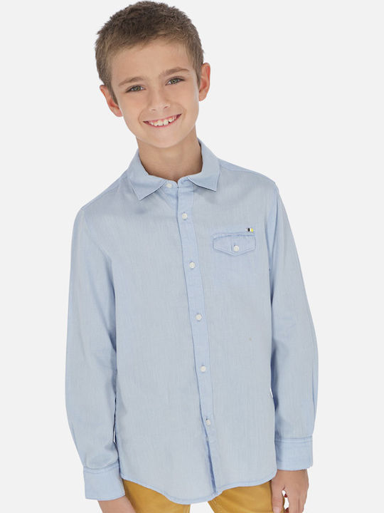 Mayoral Kids One Color Shirt Light Blue