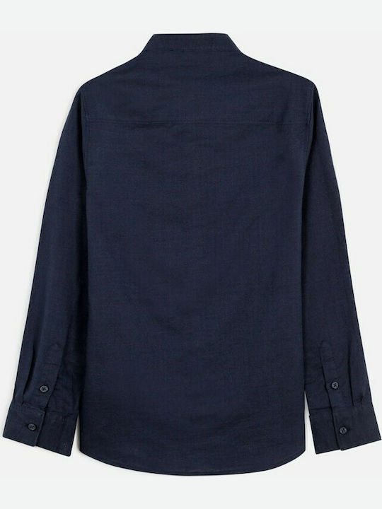 Kids One Color Shirt Long Sleeve Navy Blue