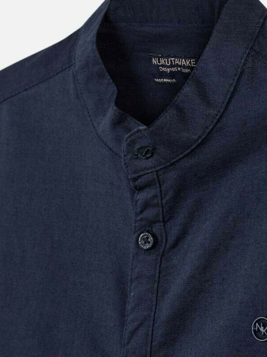 Kids One Color Shirt Long Sleeve Navy Blue