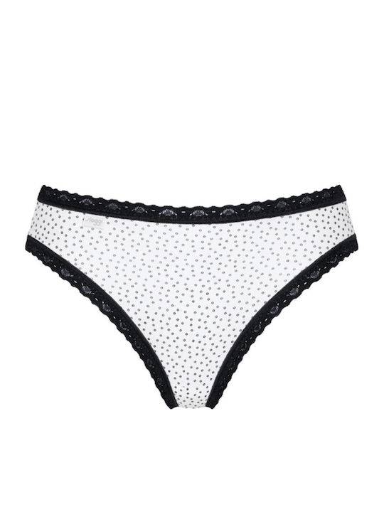 24/7 Weekend Tai Βαμβακερά Γυναικεία Slip 3Pack με Δαντέλα White/Black/Grey