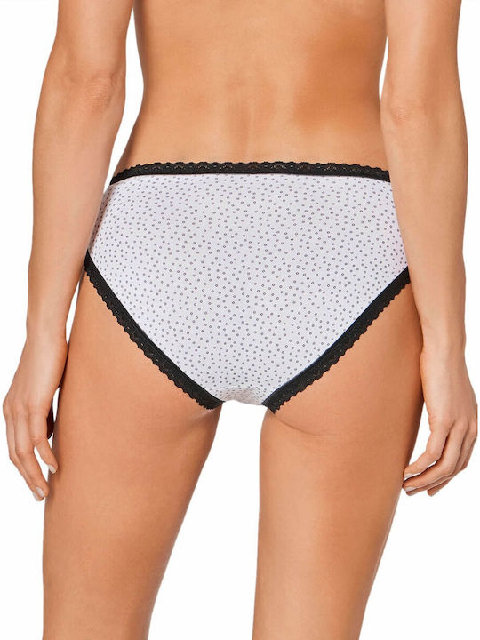 24/7 Weekend Tai Βαμβακερά Γυναικεία Slip 3Pack με Δαντέλα White/Black/Grey