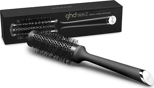 GHD Ceramic Vented Brush Hair for Straightening Black 35mm