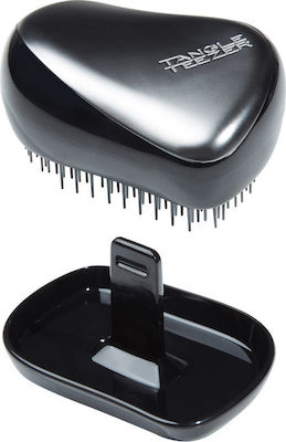 Tangle Teezer Compact Groomer Brush Hair for Detangling Silver