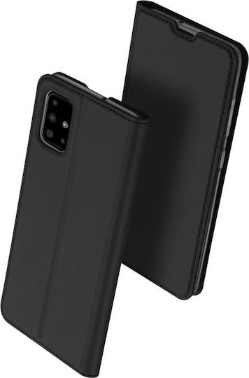 Dux Ducis Skin Pro Buchen Sie Synthetisches Leder Schwarz (Galaxy A71)