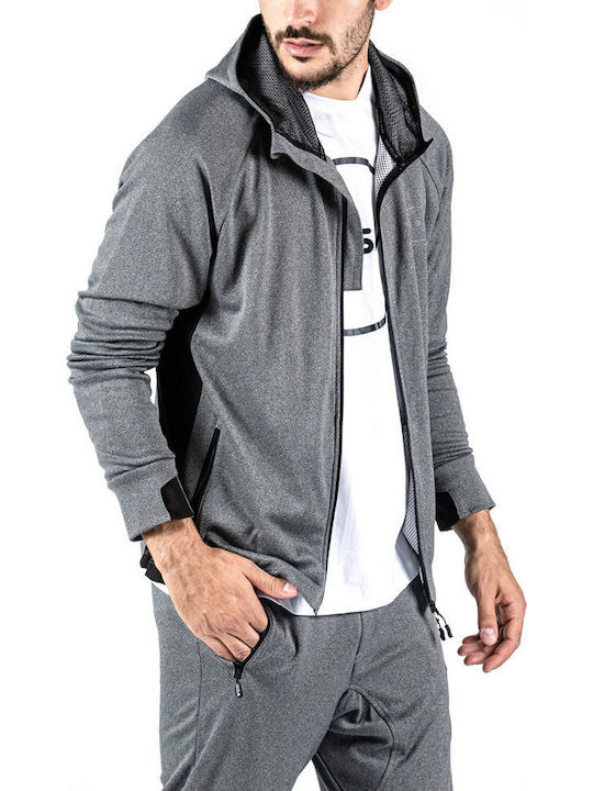 GSA Hydro+ Men's Sweatshirt Jacket with Hood and Pockets Gray