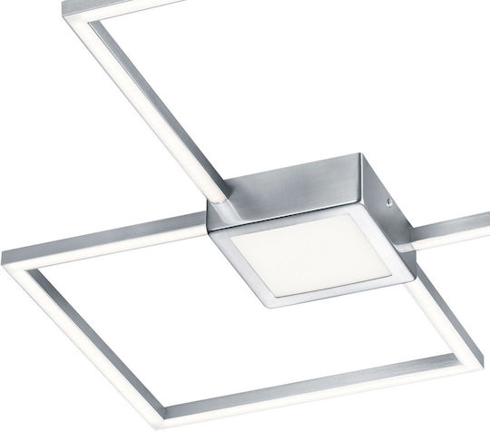 Trio Lighting Hydra Πλαφονιέρα Οροφής 65εκ. Ασημί με Ενσωματωμένο LED