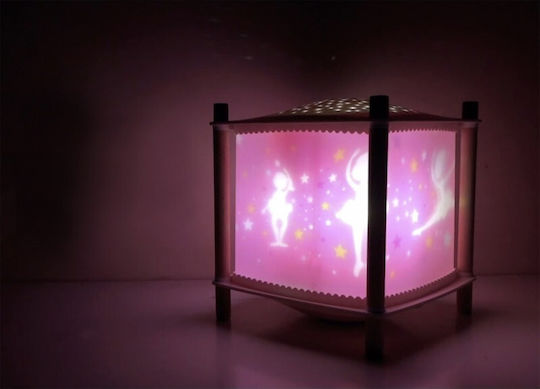 Trousselier LED Drehend Kinderprojektorlampe Ballerina mit Sternenprojektion Rosa