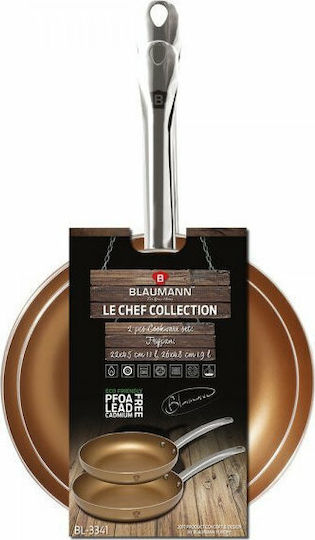 Blaumann Set De Tigăi Din Aluminiu Copper Cu Acoperire Interioară Antiaderent 2 Piese
