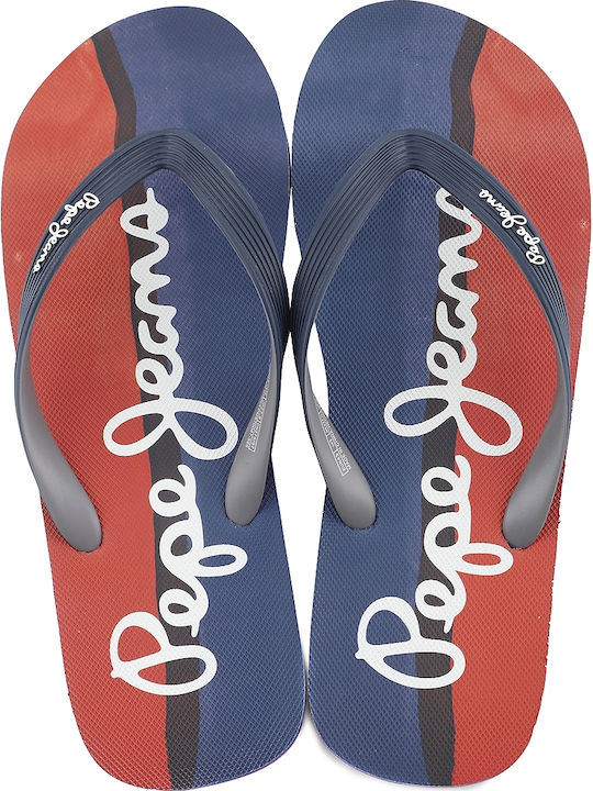 Hawi Watercolor Men's Flip Flops Blue