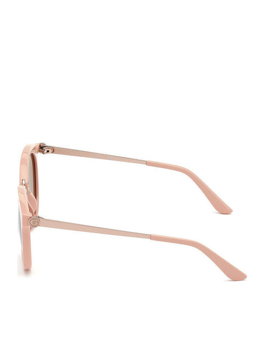 Guess Damen Sonnenbrille mit Rosa Gestell und Lila Verlaufsfarbe Spiegel Linse GU7688 74C
