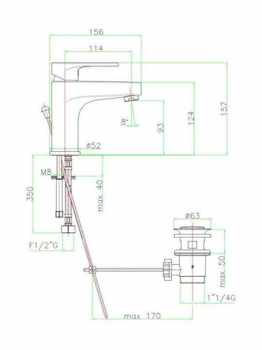 Fiore Fiore Mixing Sink Faucet Silver