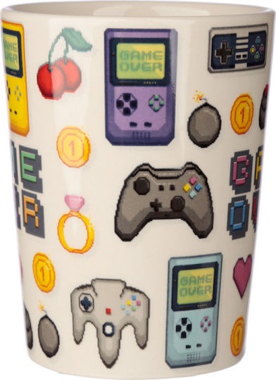Puckator Game Over - Joystick Κούπα Κεραμική Πολύχρωμη 355ml