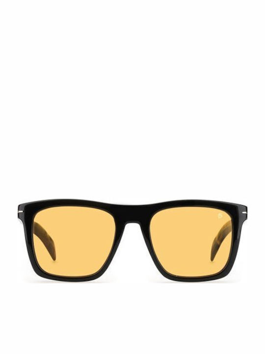 David Beckham Men's Sunglasses with Brown Tartaruga Plastic Frame and Orange Lens DB 7000/S WR7/W7