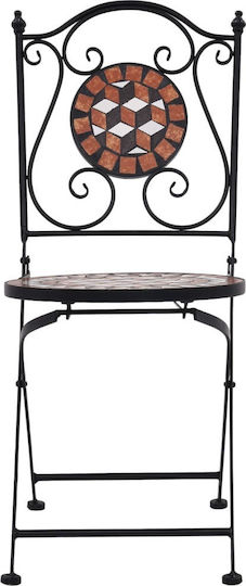 Garten- und Outdoor-Möbelsets für kleinen Raum Bistro Μωσαϊκό 3 Stück Τερακότα