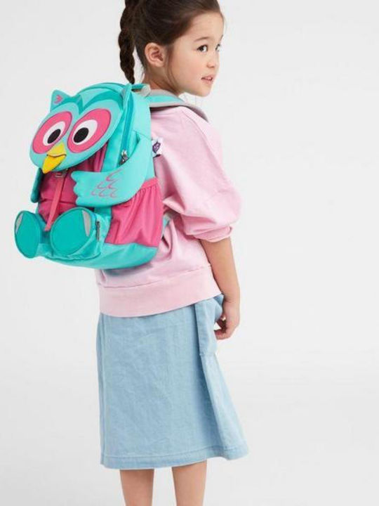 Affenzahn Olina η Κουκουβάγια School Bag Backpack Kindergarten in Turquoise color 8lt