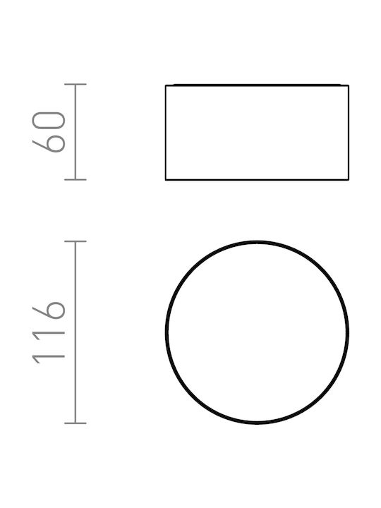 Rendl Light Studio Larisa R 12 Ceiling LED Panel με Θερμό Λευκό Φως 3000K