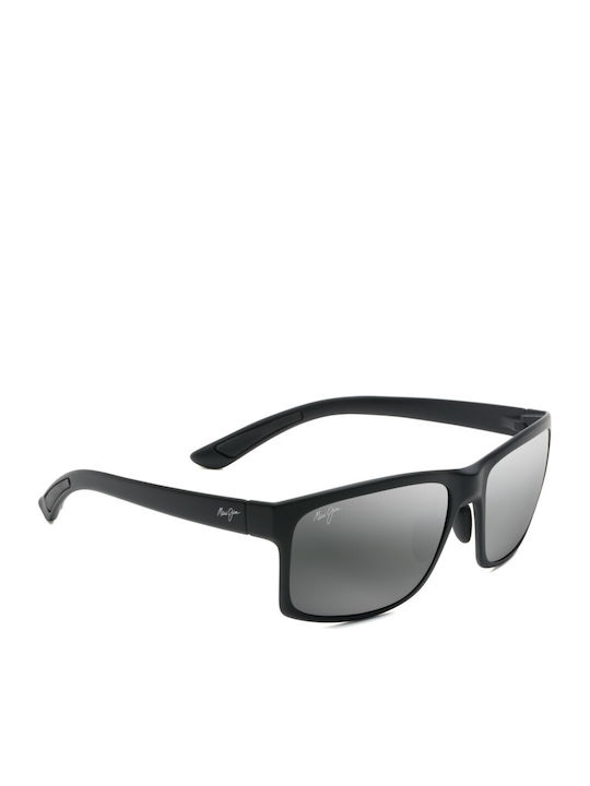 Maui Jim Herren Sonnenbrille mit Schwarz Kunststoff Gestell und Schwarz Polarisiert Spiegel Linse