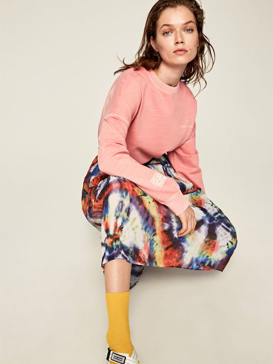 Dora Pleated High-waisted Midi Skirt Floral Multicolored