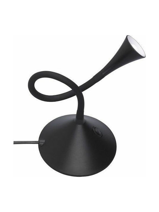 Trio Lighting Viper LED Office Lamp with Flexible Arm in Black Color